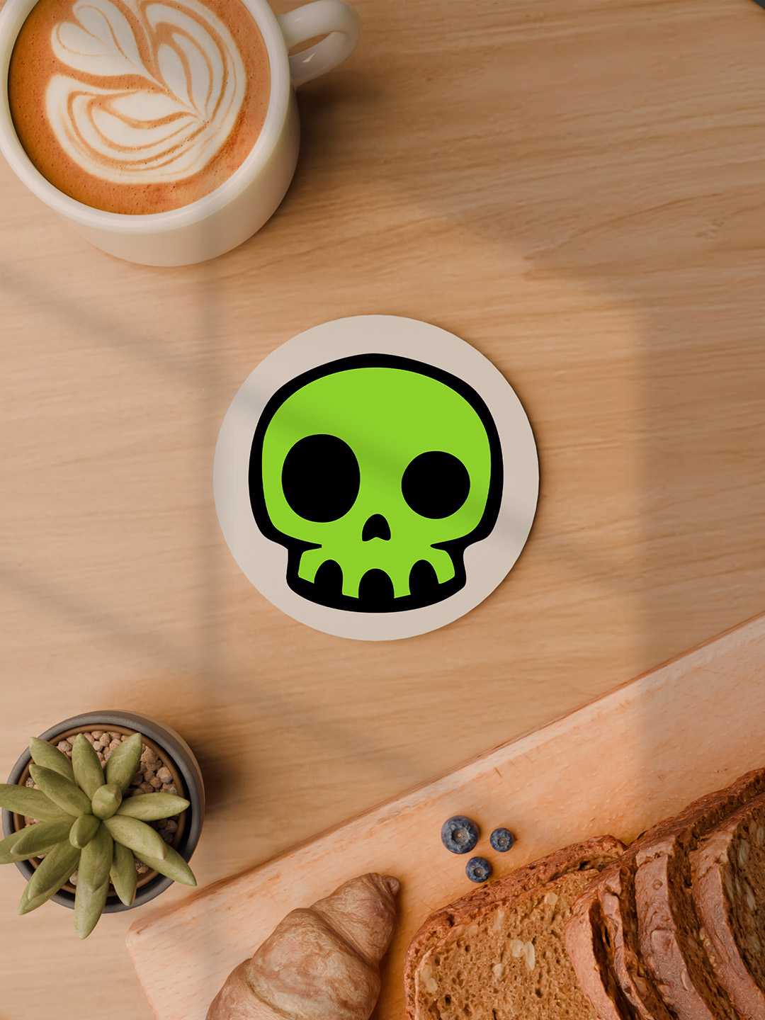 Skull Graphic Coasters - Pack of 6
