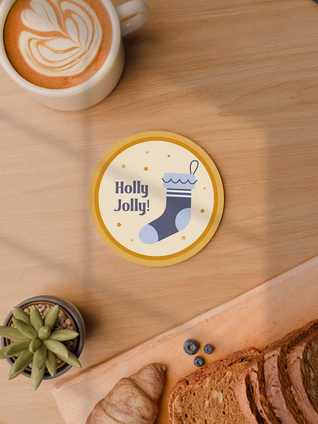 Christmas Graphic Coasters - Pack of 6