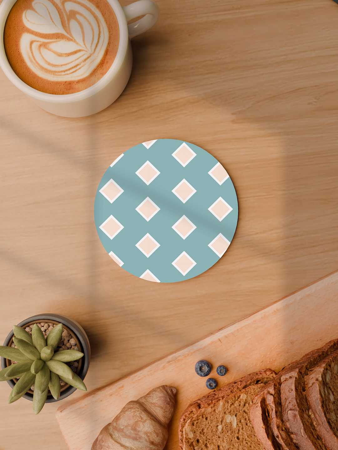 Pastel Geometry Art Graphic Coasters - Pack of 6