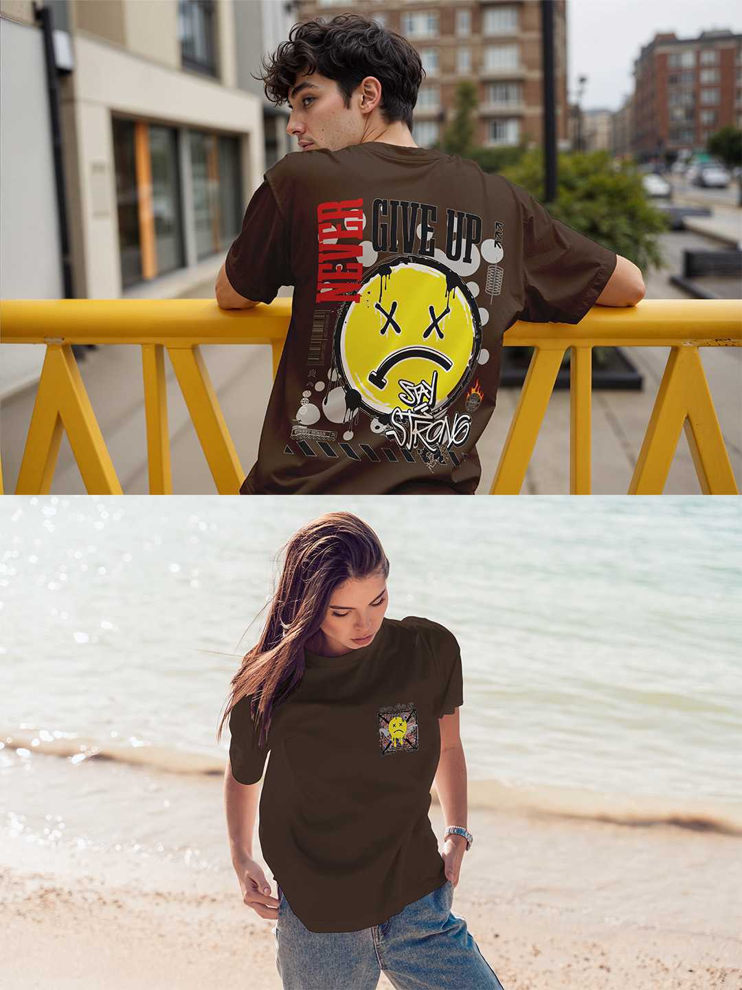 Never Give up Oversized Tee