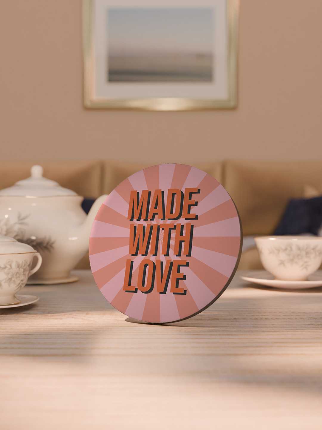 Love and Latte Graphic Coasters - Pack of 6