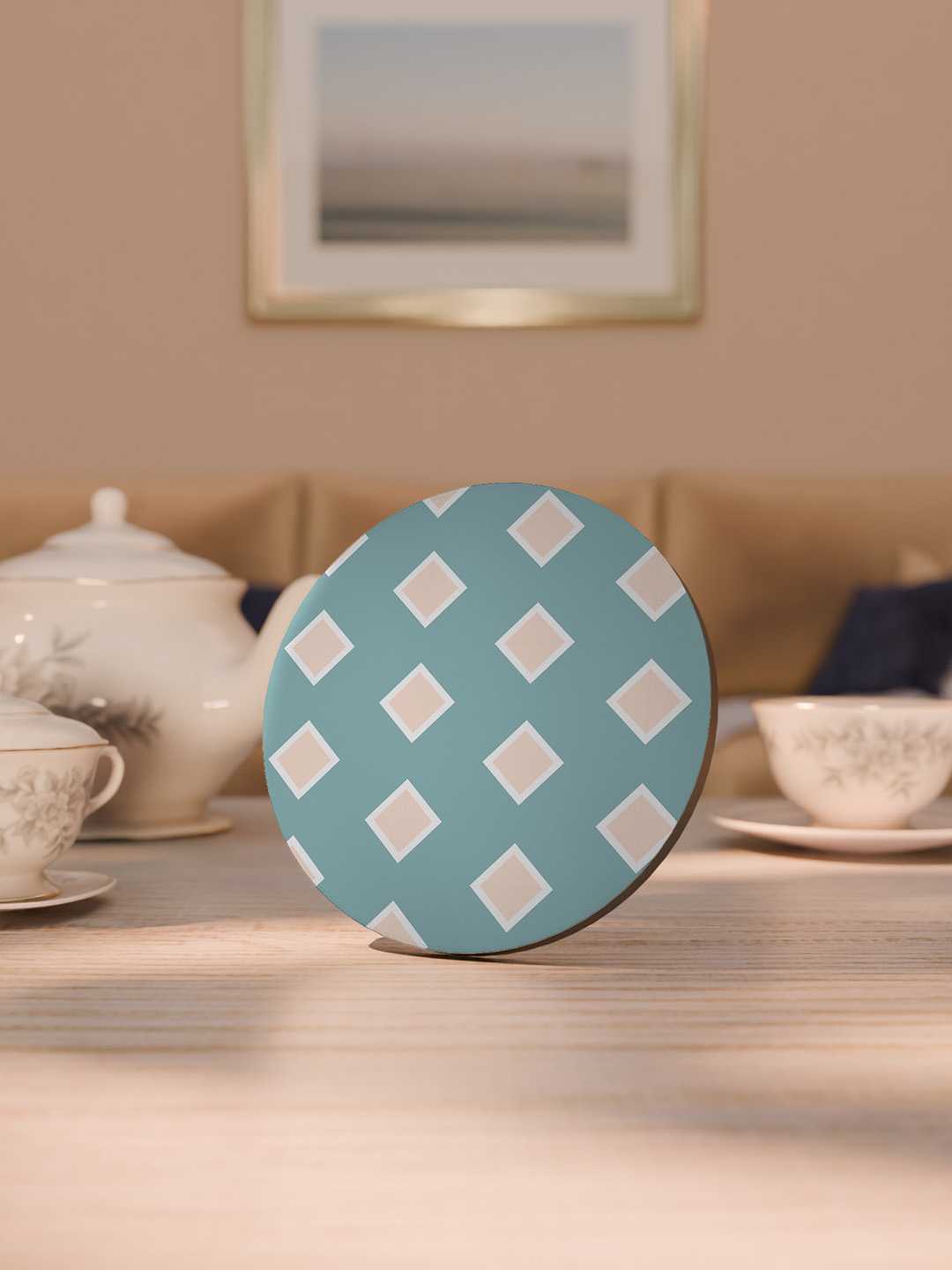 Pastel Geometry Art Graphic Coasters - Pack of 6