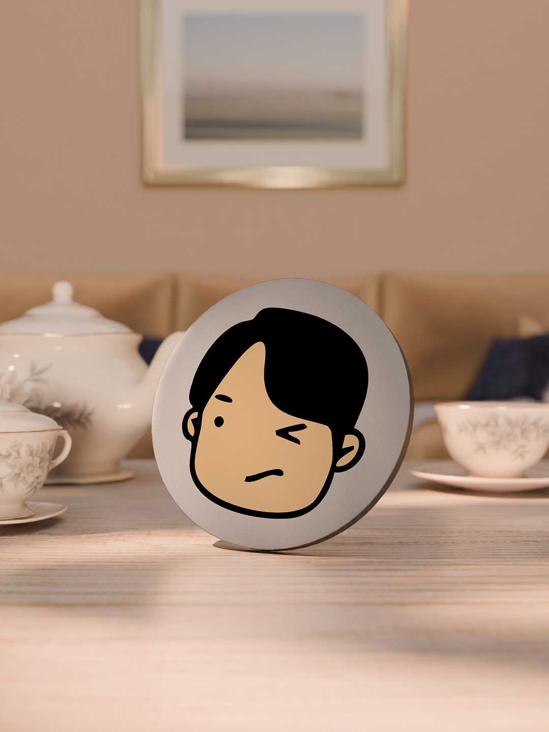 Face Expression Graphic Coasters - Pack of 6