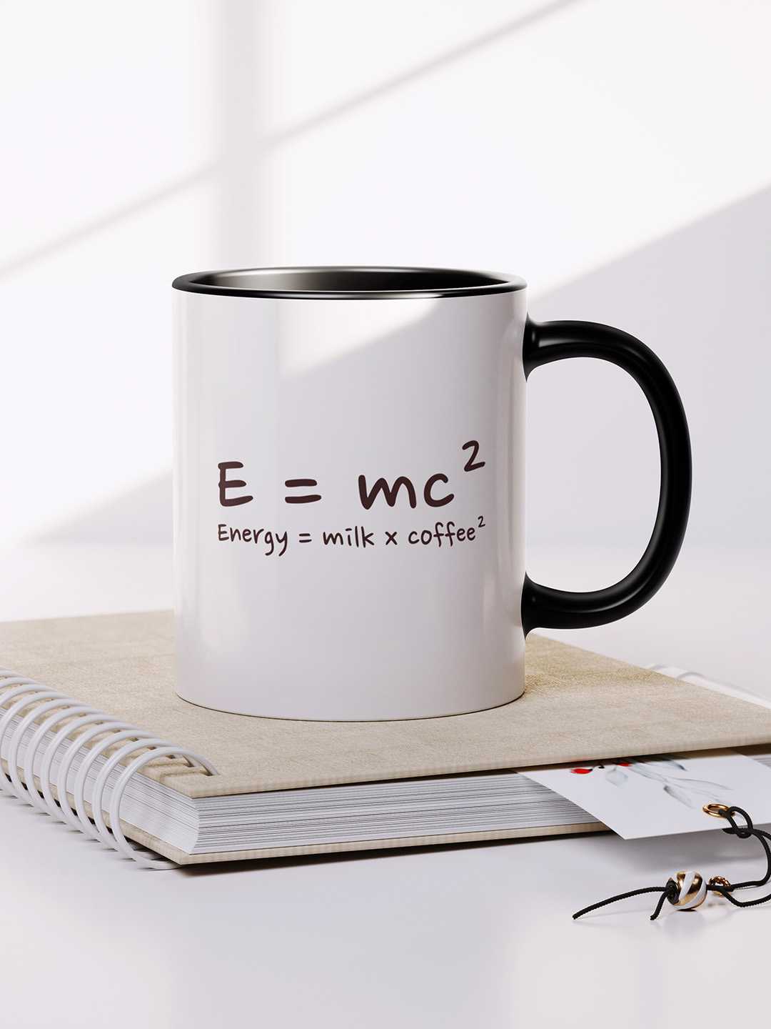 E=MC2 Graphic Printed Ceramic Mug