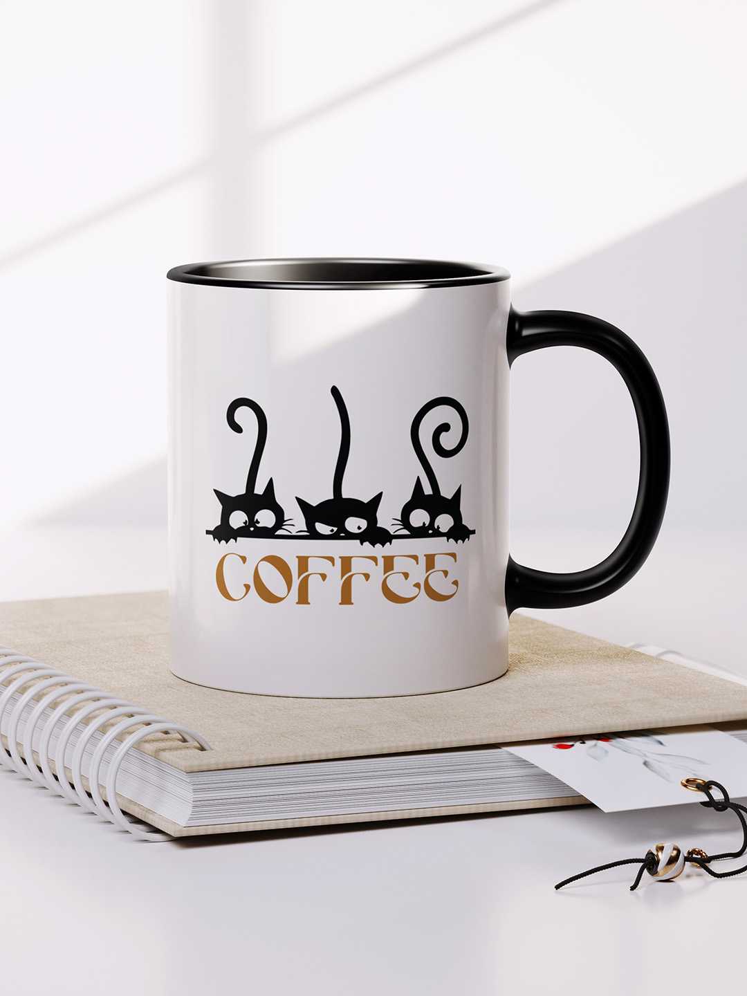 COFFEE CATS Graphic Printed Ceramic Mug