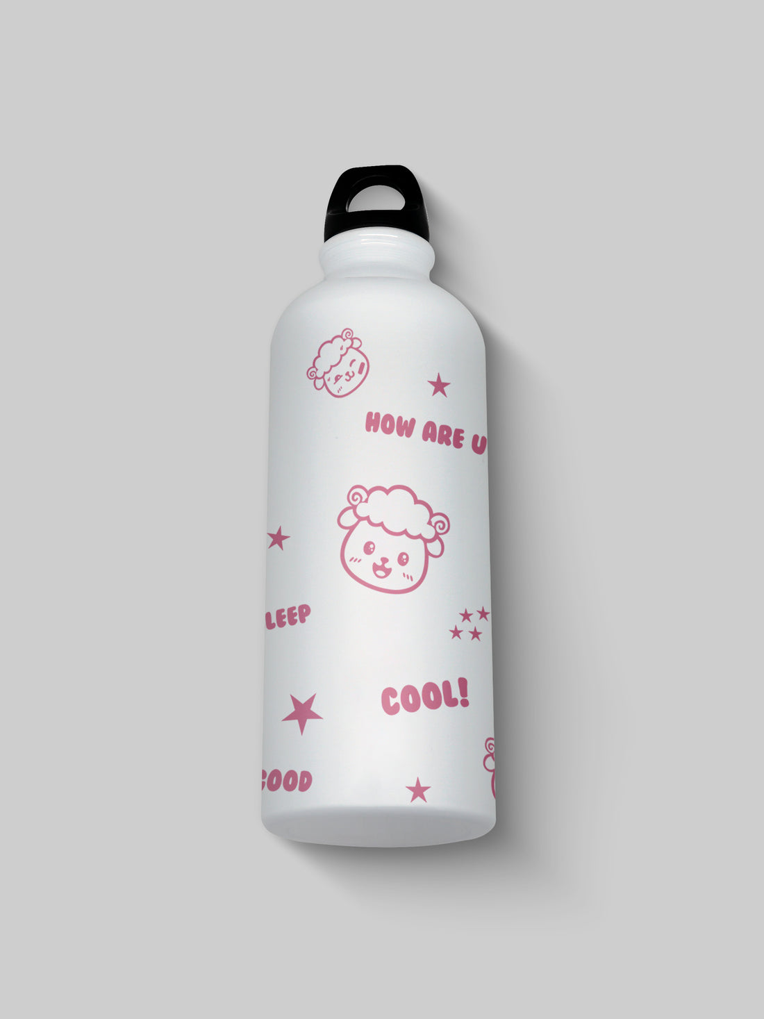 Cute Sheep Pattern Graphic Metal Bottle