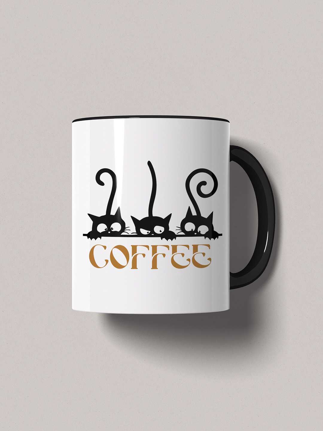 COFFEE CATS Graphic Printed Ceramic Mug