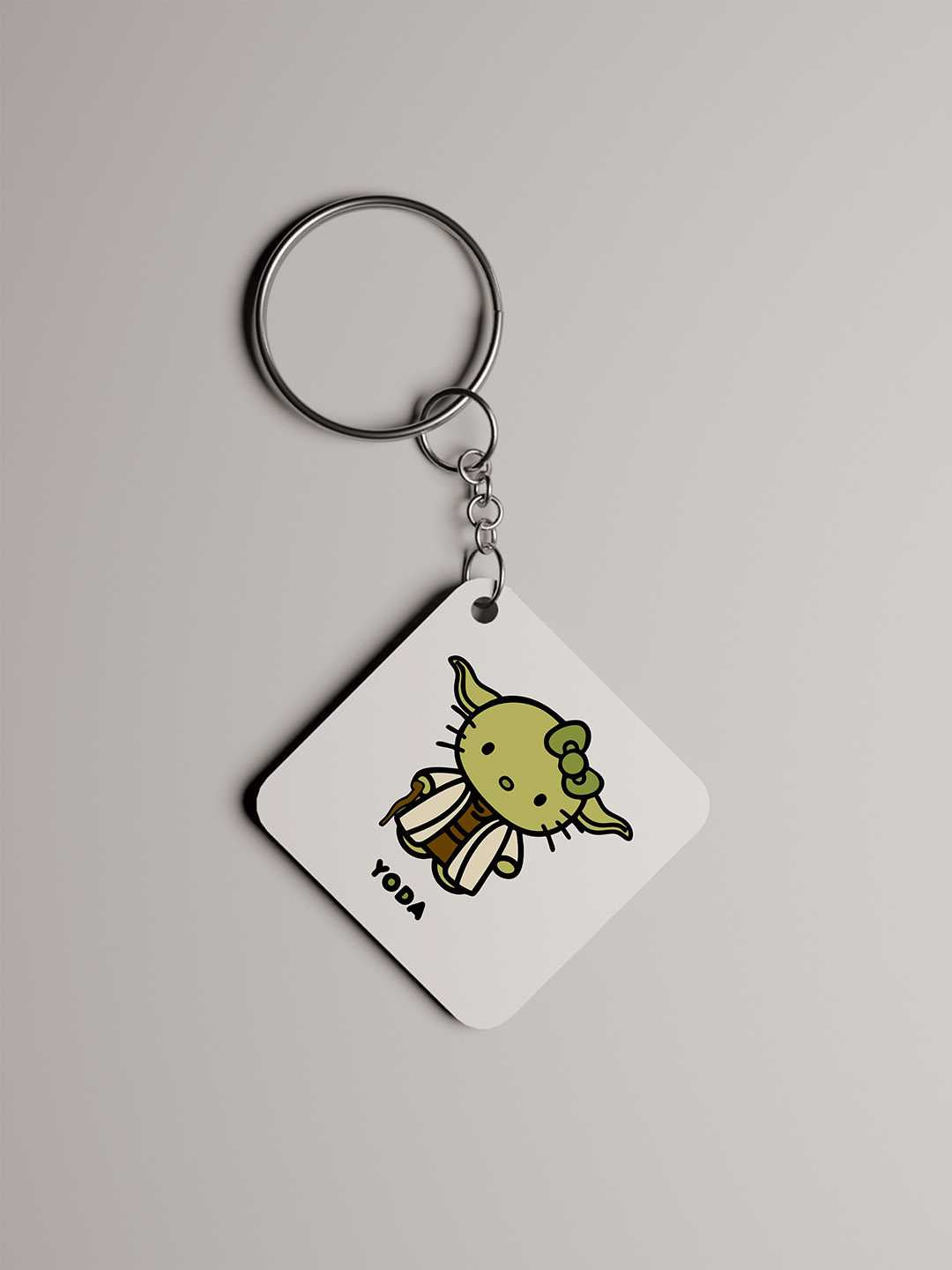 Cute Yoda Graphic Keychain