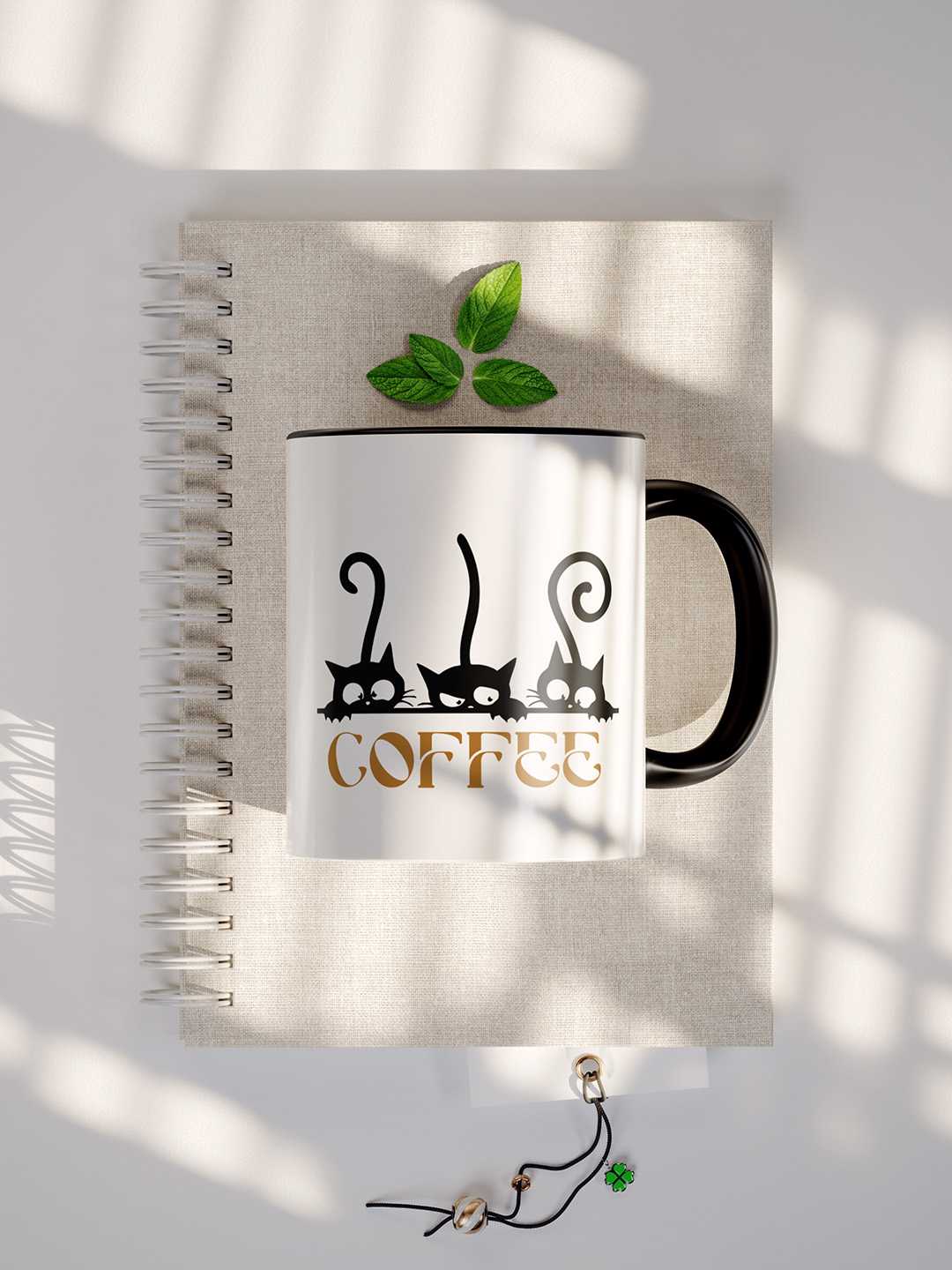 COFFEE CATS Graphic Printed Ceramic Mug