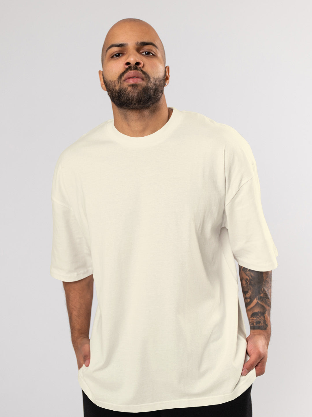 Vanilla Solid Oversized Tee