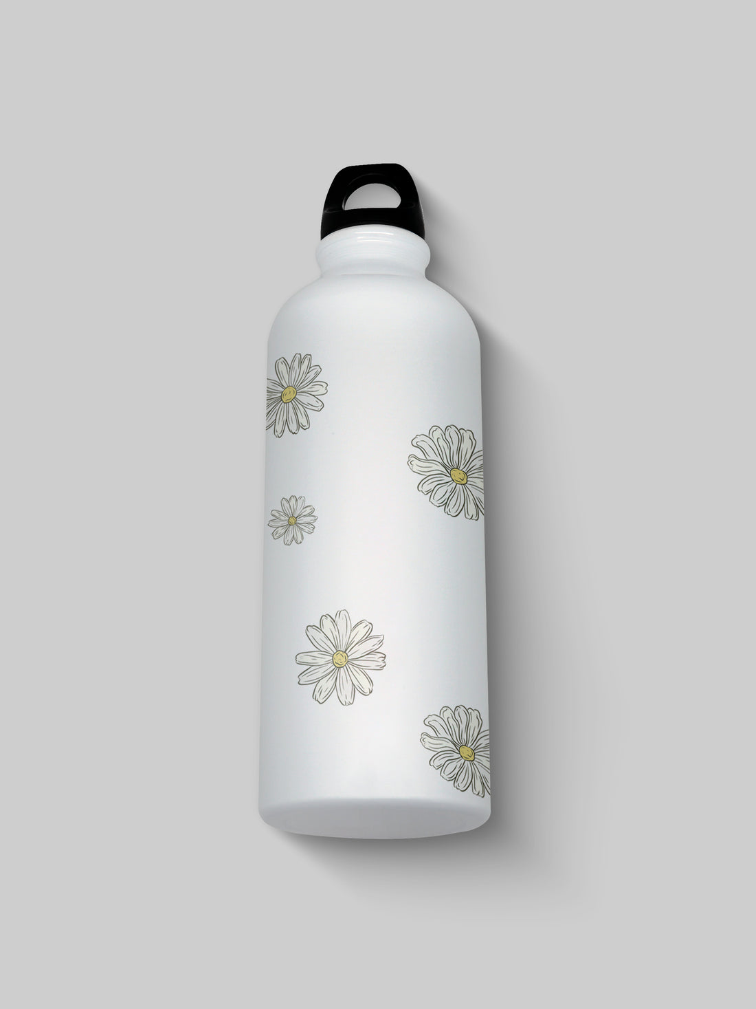 Daisy Flower Pattern Graphic Metal Bottle