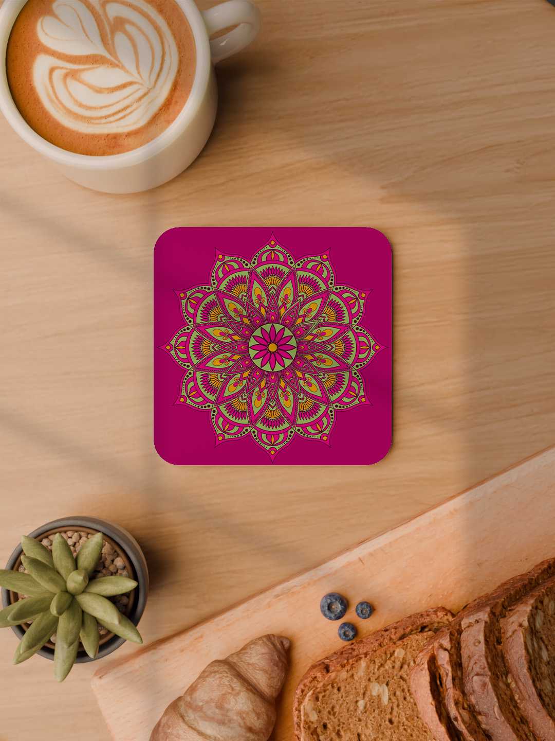 Mandala Pattern Graphic Coasters - Pack of 6