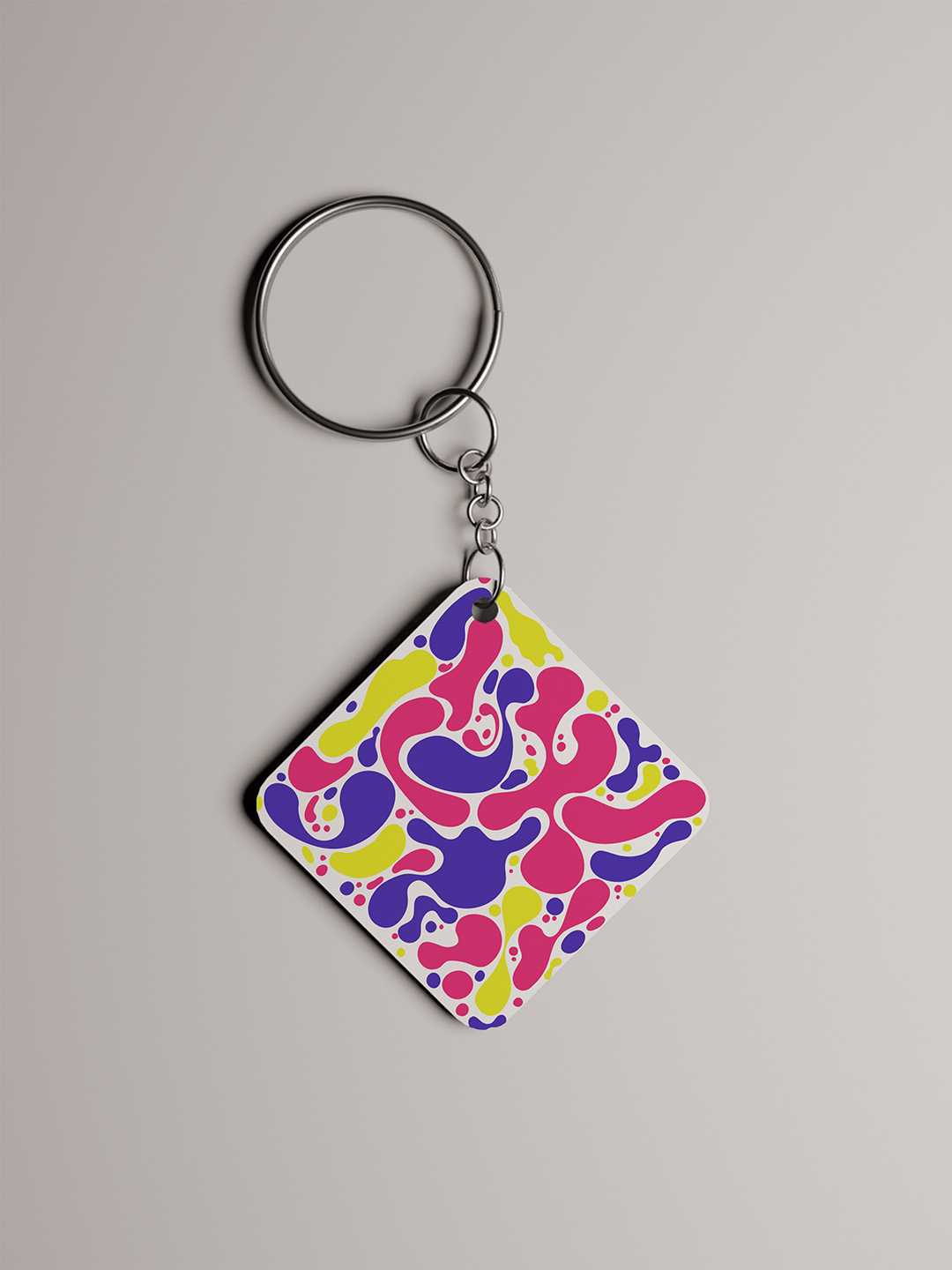 Colour Blobs Graphic Keychain