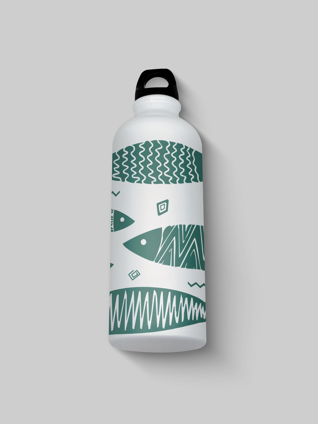 Fish Pattern Graphic Metal Bottle