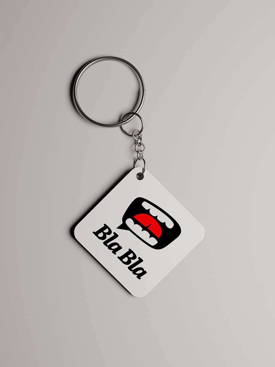 Blah Blah Graphic Keychain