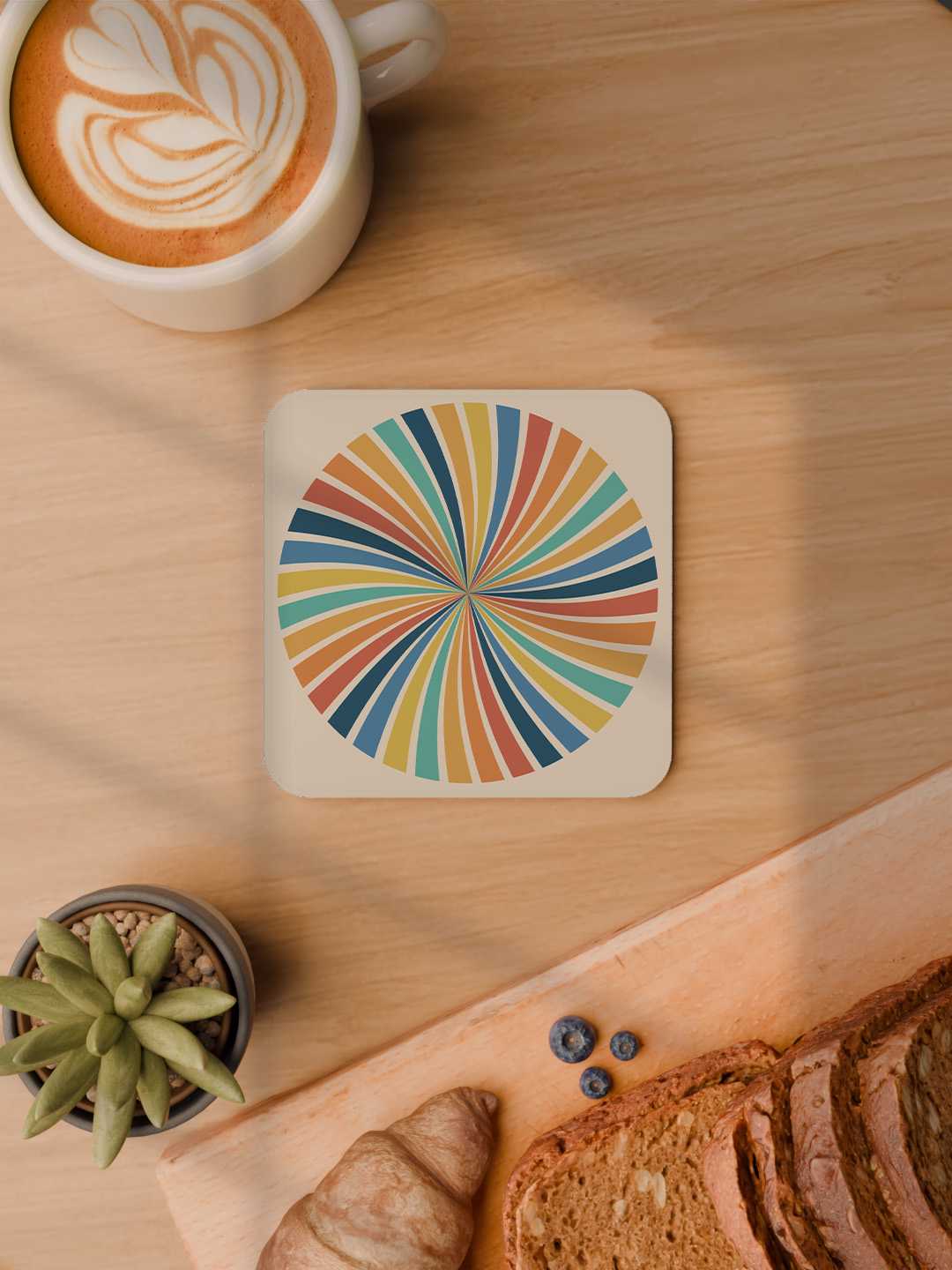 Retro Pattern Graphic Coasters - Pack of 6