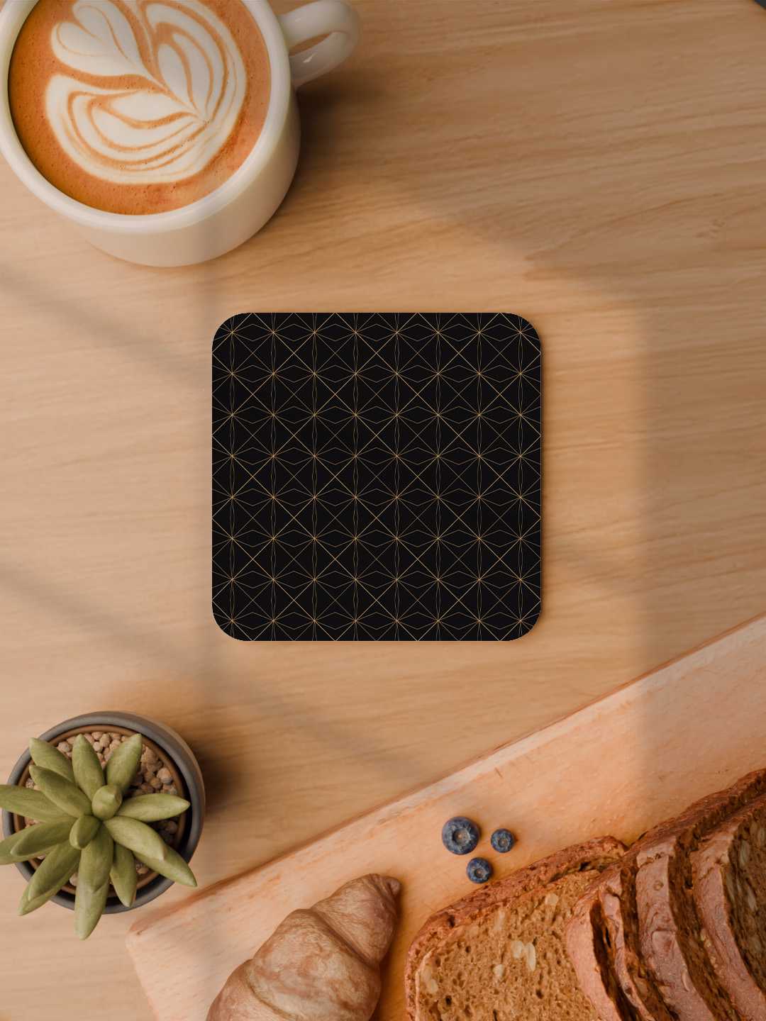 Elegant Luxe Pattern Graphic Coasters - Pack of 6