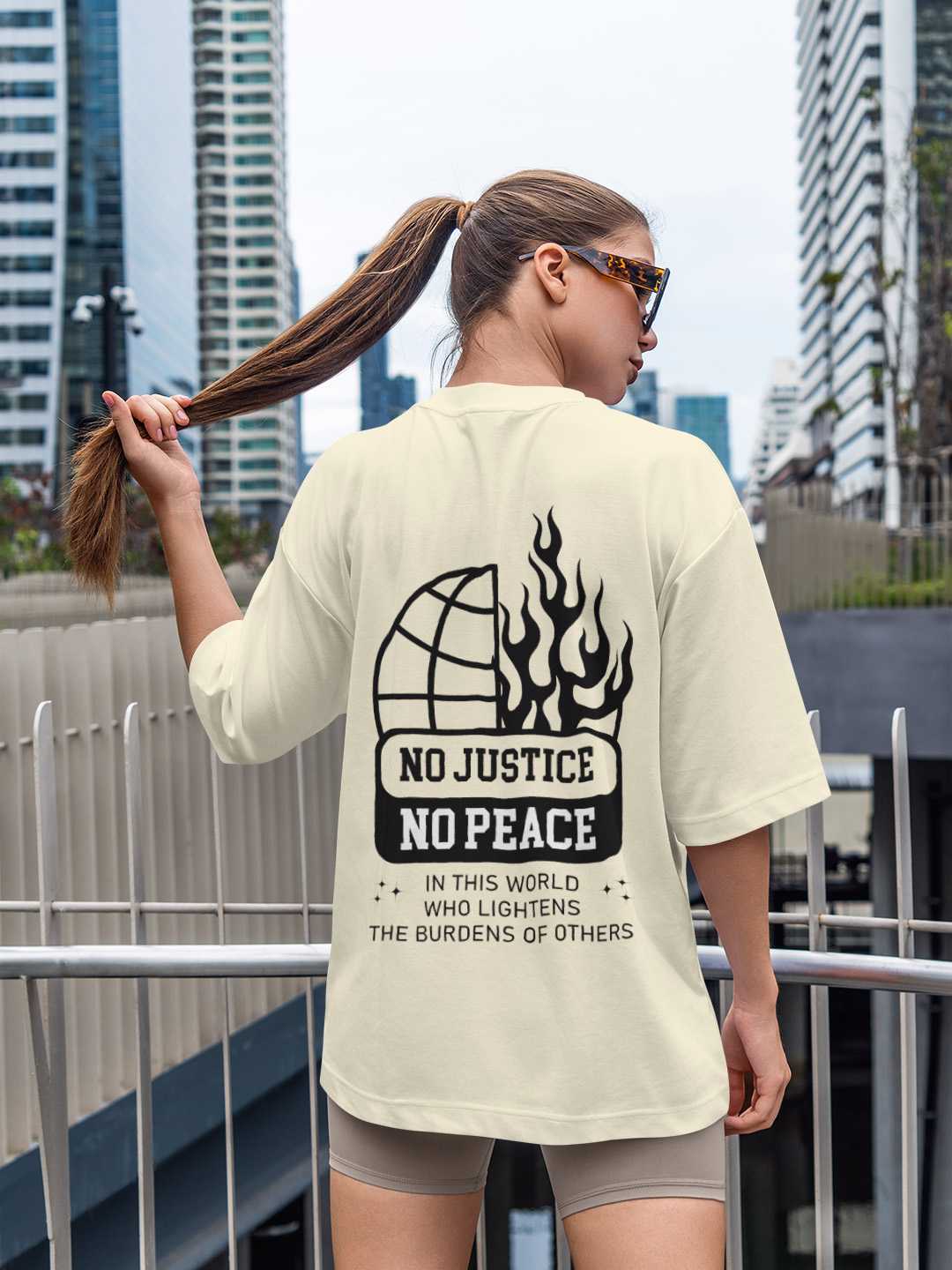 No Justice No Peace Oversized Tee