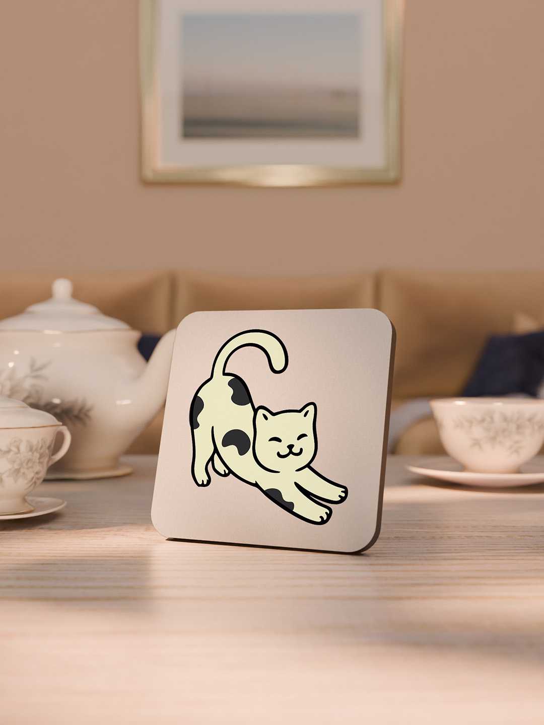Cats Graphic Coasters - Pack of 6