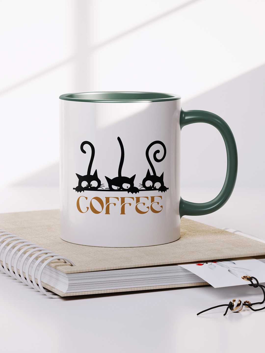 COFFEE CATS Graphic Printed Ceramic Mug