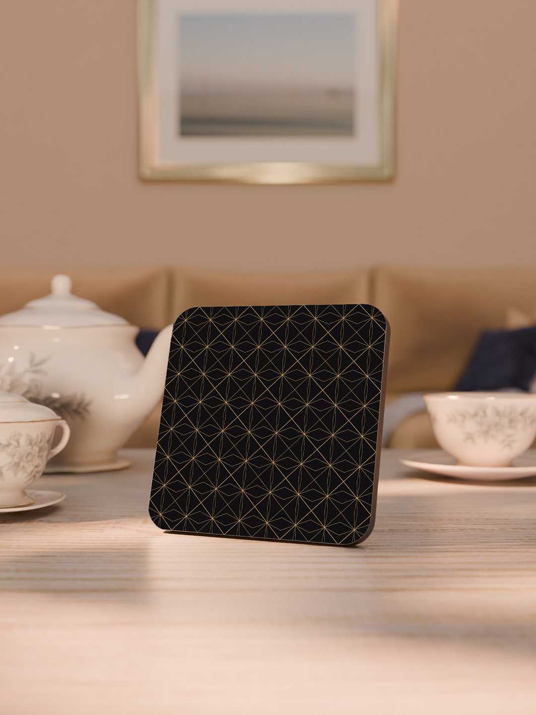 Elegant Luxe Pattern Graphic Coasters - Pack of 6