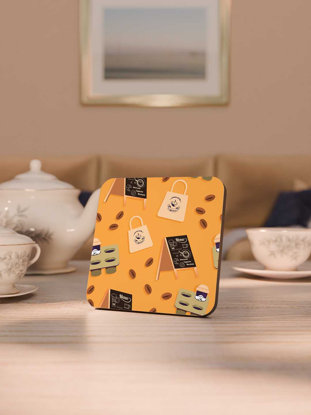 Brew & Bakery Graphic Coasters - Pack of 6