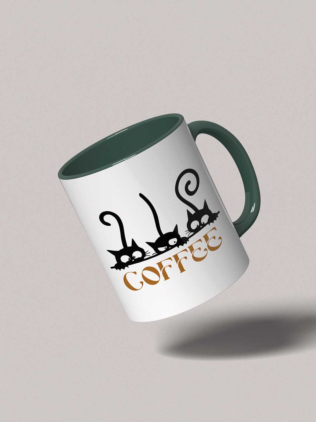 COFFEE CATS Graphic Printed Ceramic Mug