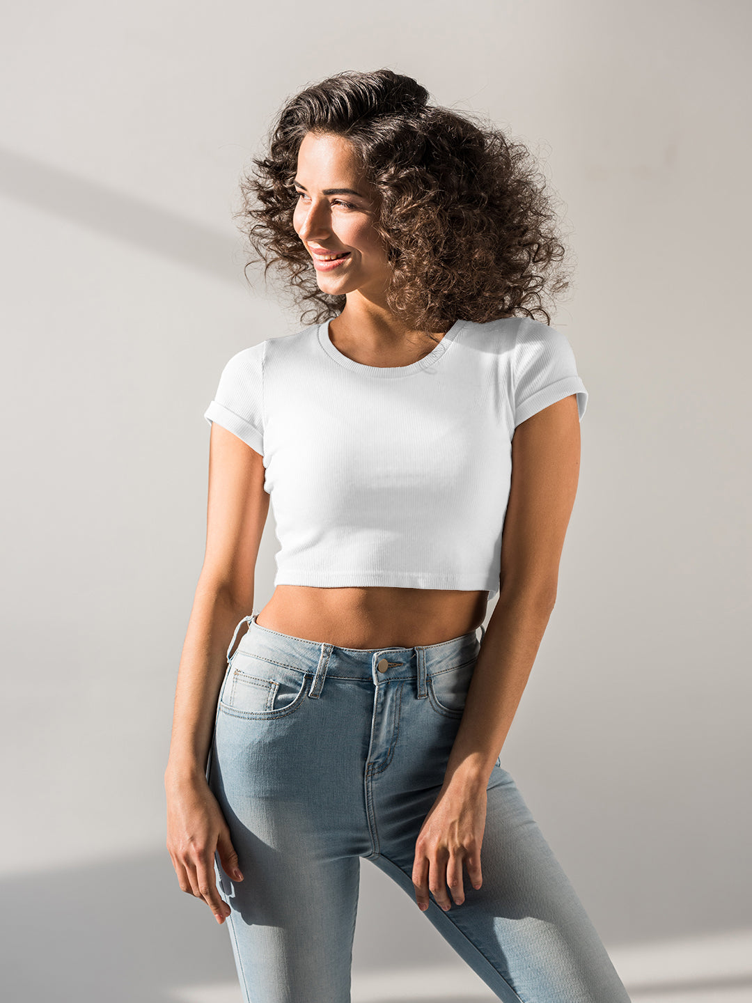 White Solid Baby Tee