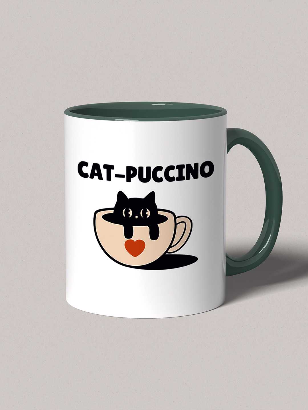 CAT-PUCCINO Graphic Printed Ceramic Mug