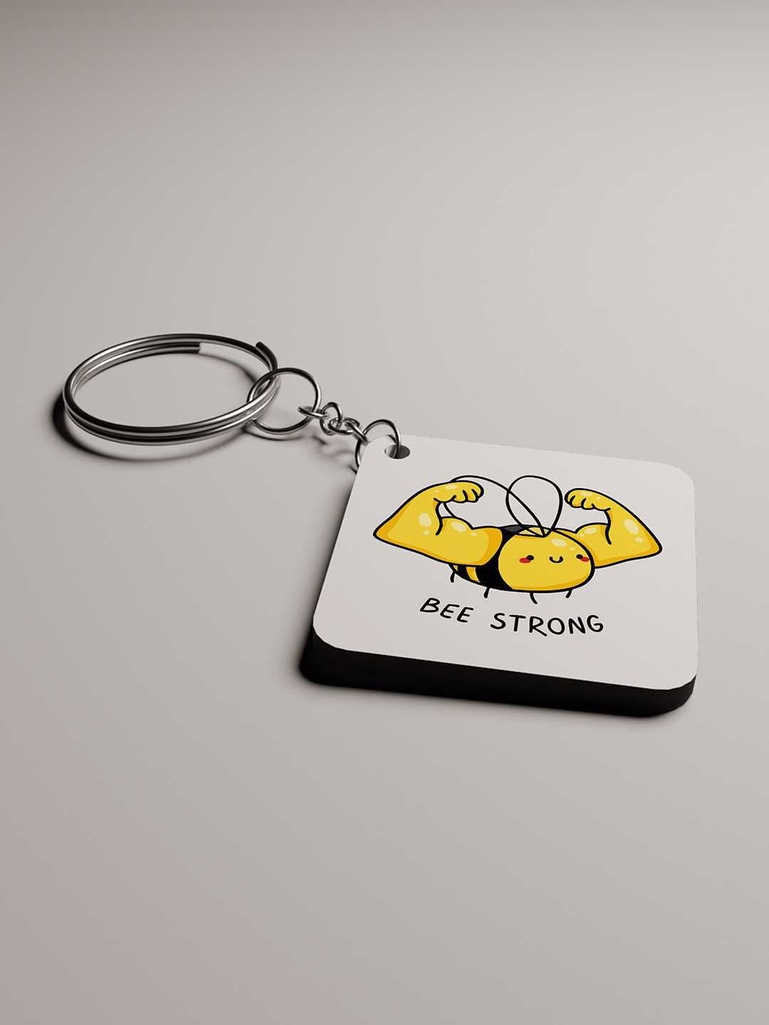 Bee Strong Graphic Keychain