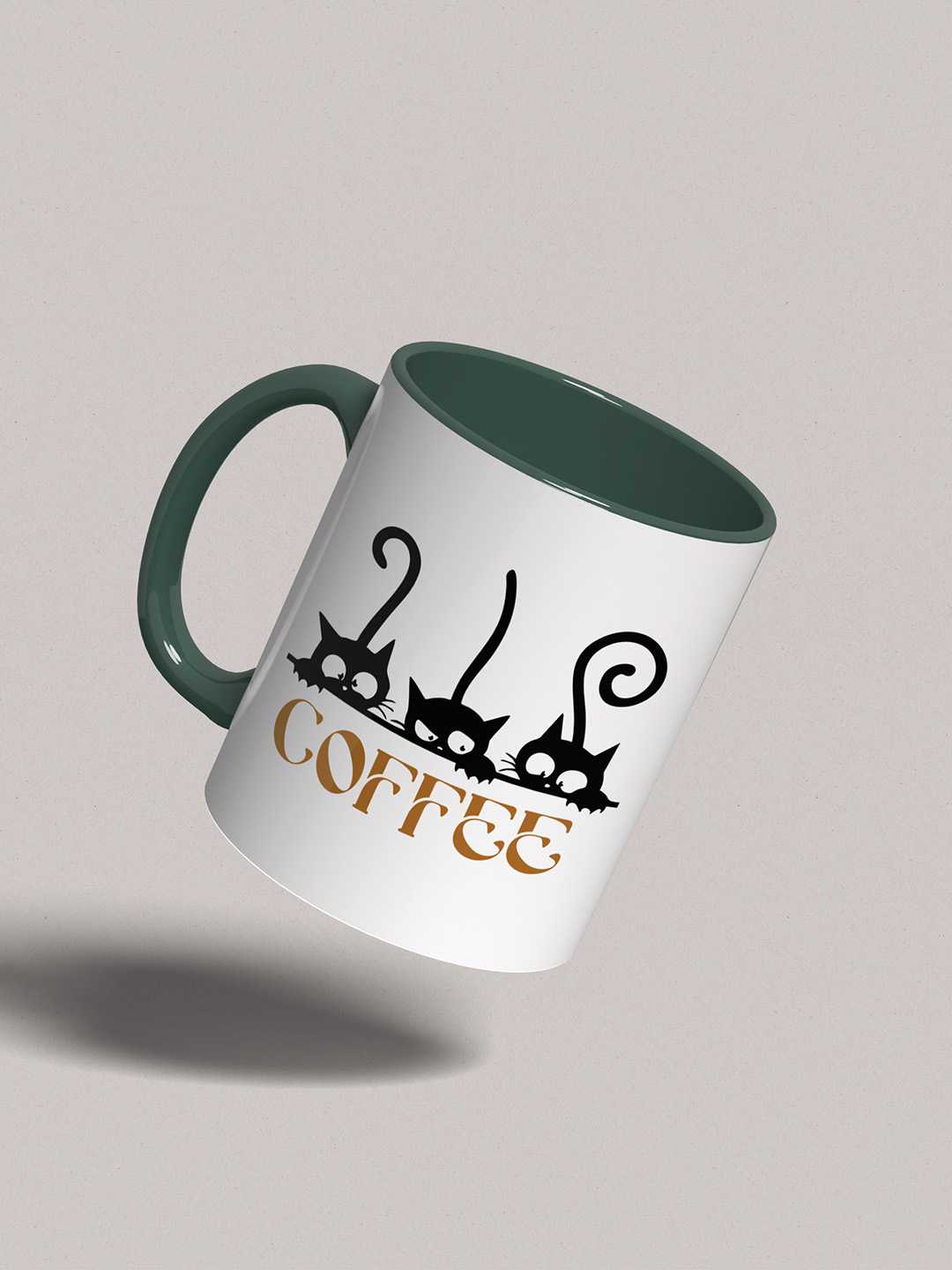 COFFEE CATS Graphic Printed Ceramic Mug