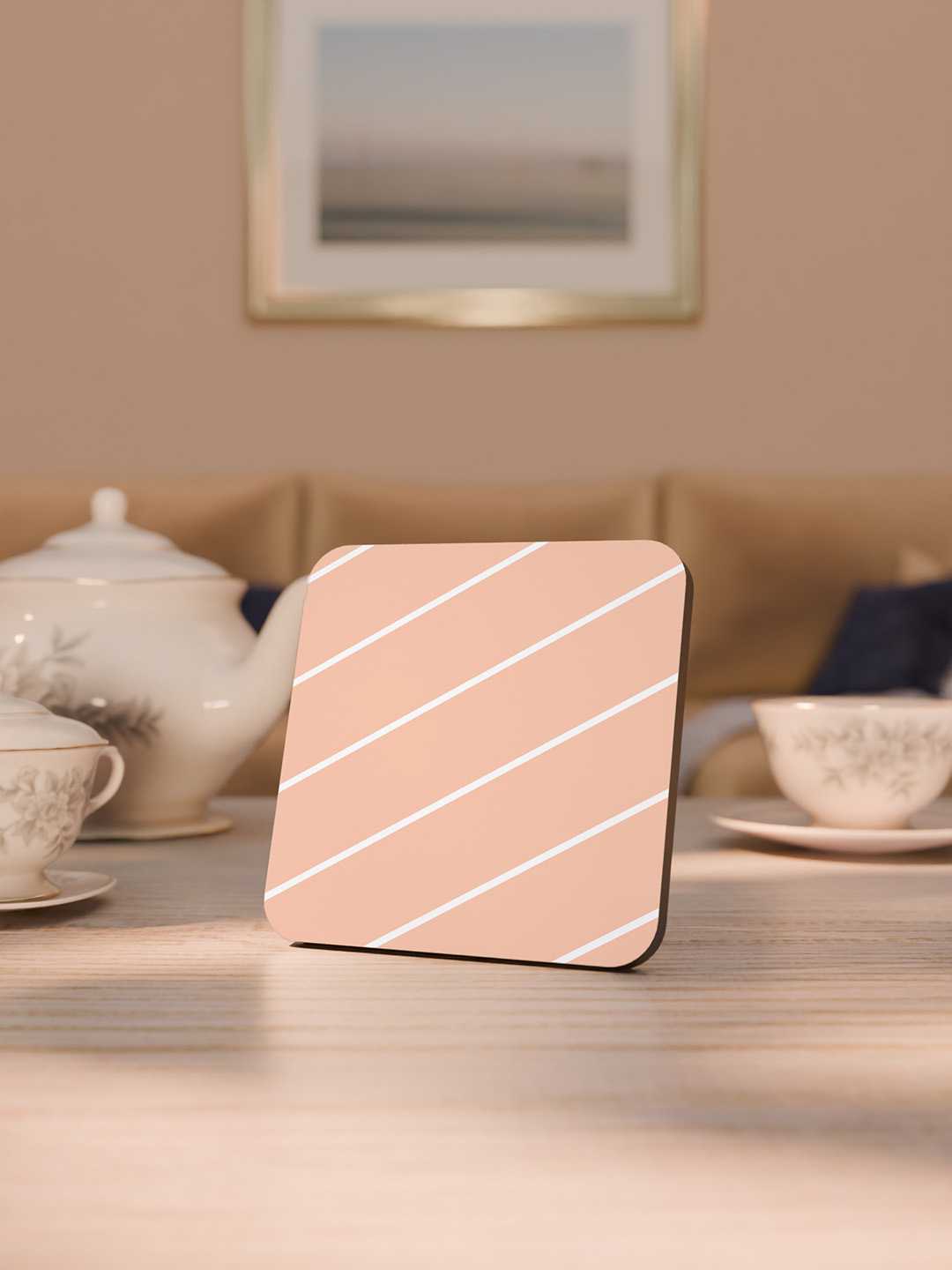 Pastel Geometry Art Graphic Coasters - Pack of 6