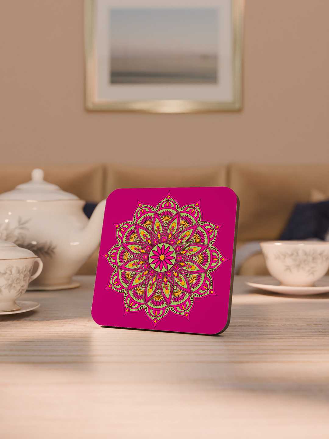 Mandala Pattern Graphic Coasters - Pack of 6