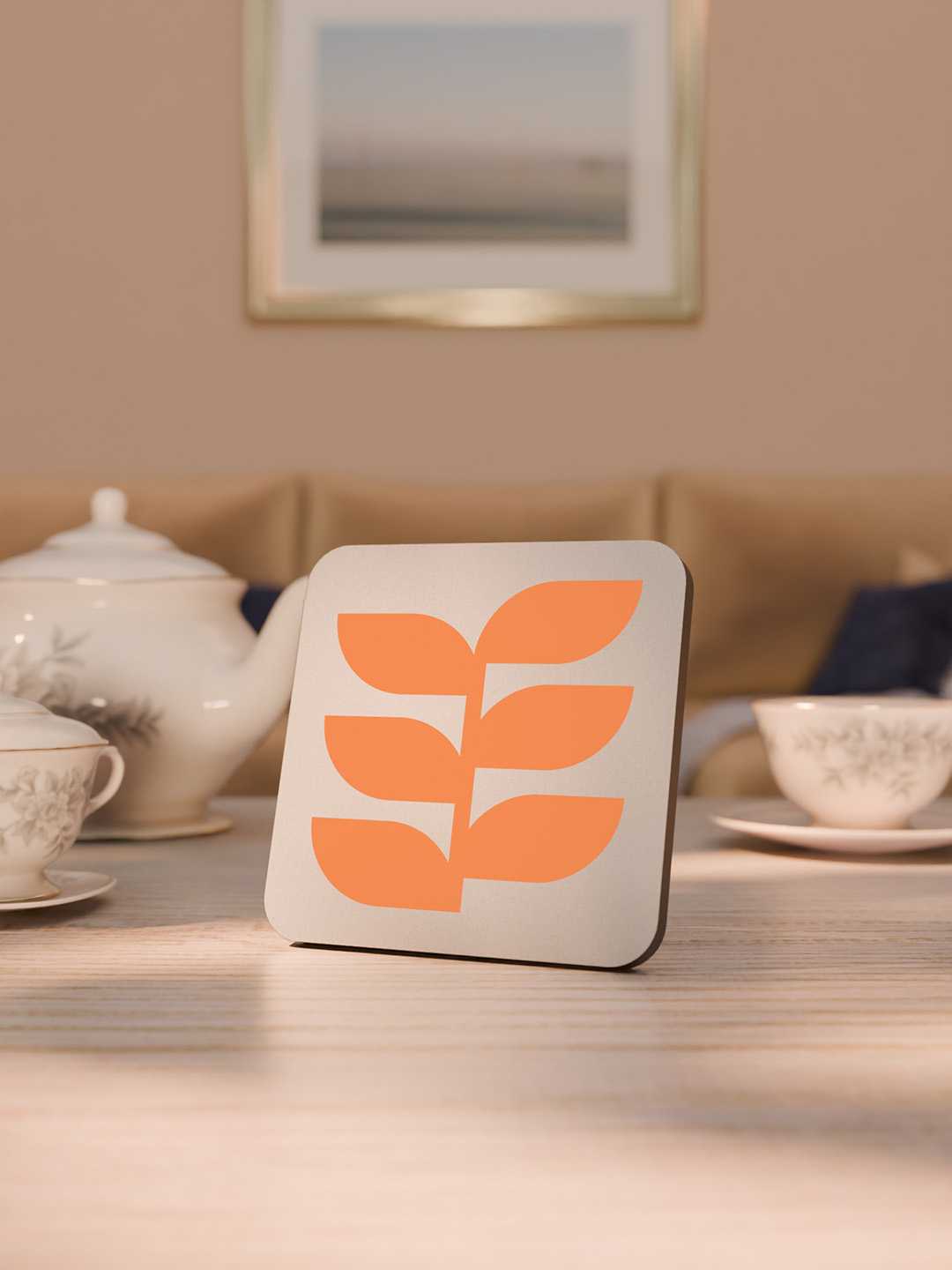 Geo Floral Graphic Coasters - Pack of 6