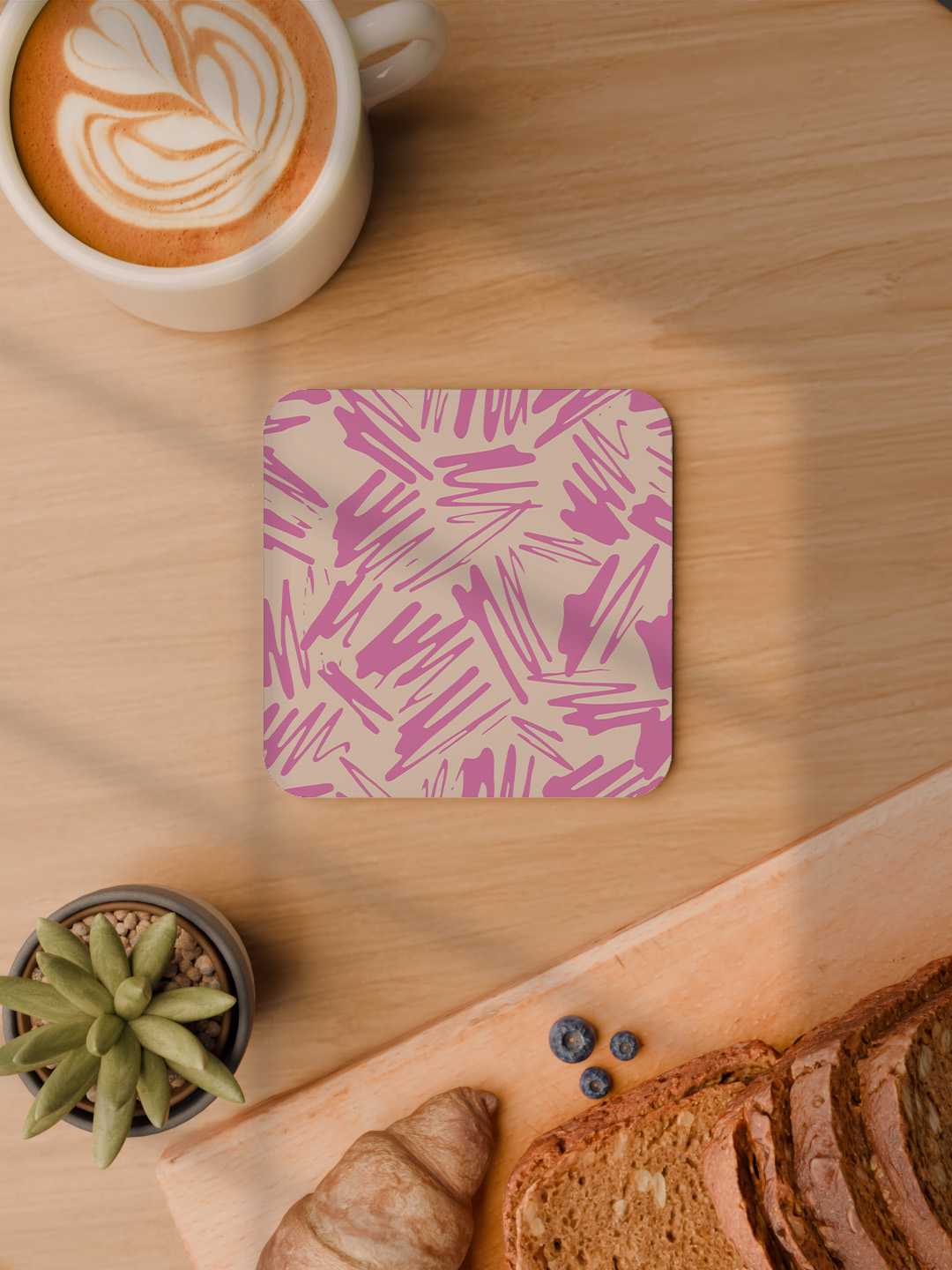 Doodle Pop Pattern Graphic Coasters - Pack of 6