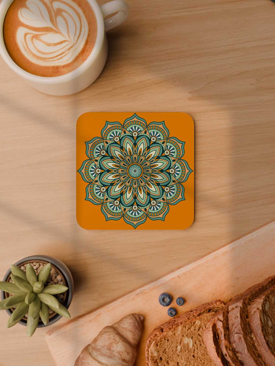 Mandala Pattern Graphic Coasters - Pack of 6