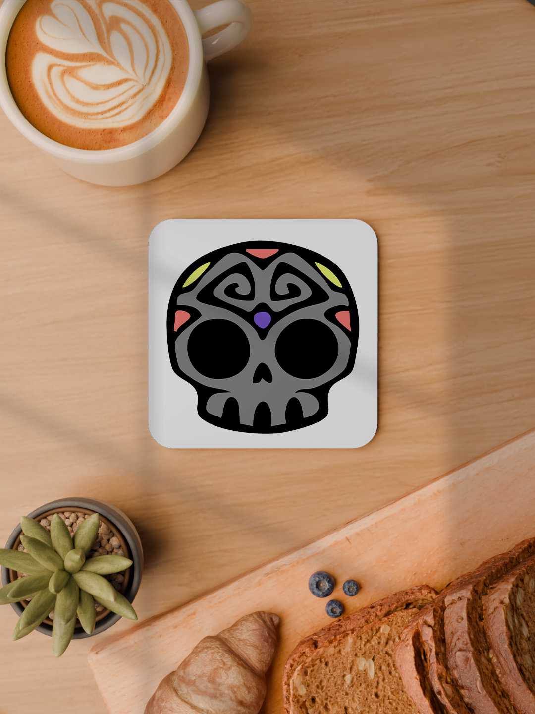Skull Graphic Coasters - Pack of 6