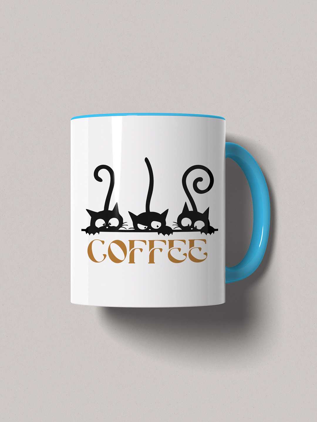 COFFEE CATS Graphic Printed Ceramic Mug