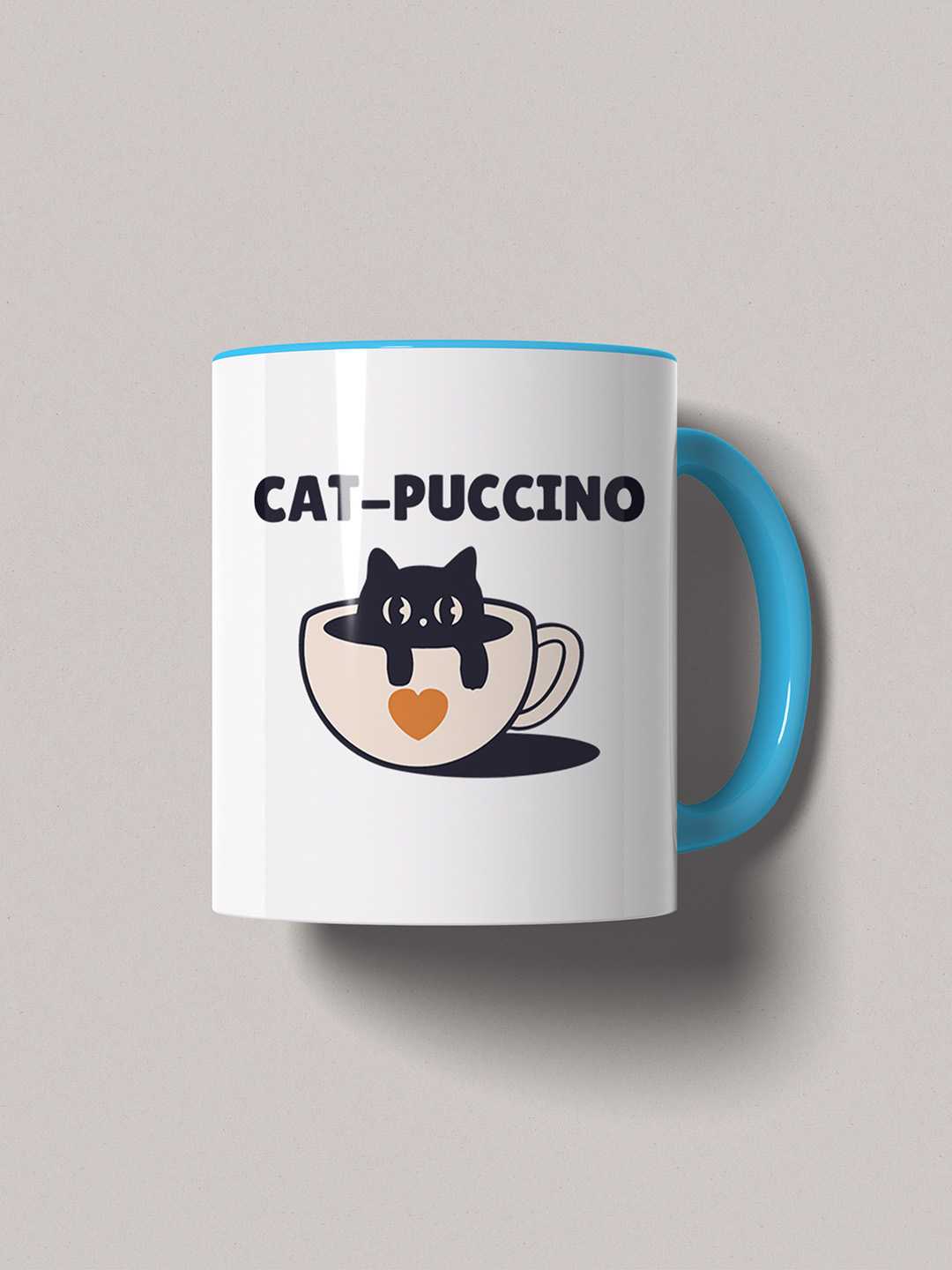 CAT-PUCCINO Graphic Printed Ceramic Mug