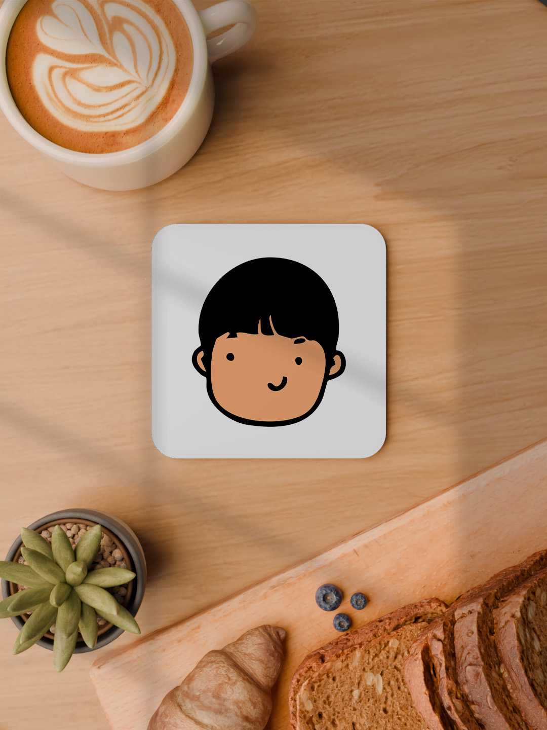 Face Expression Graphic Coasters - Pack of 6