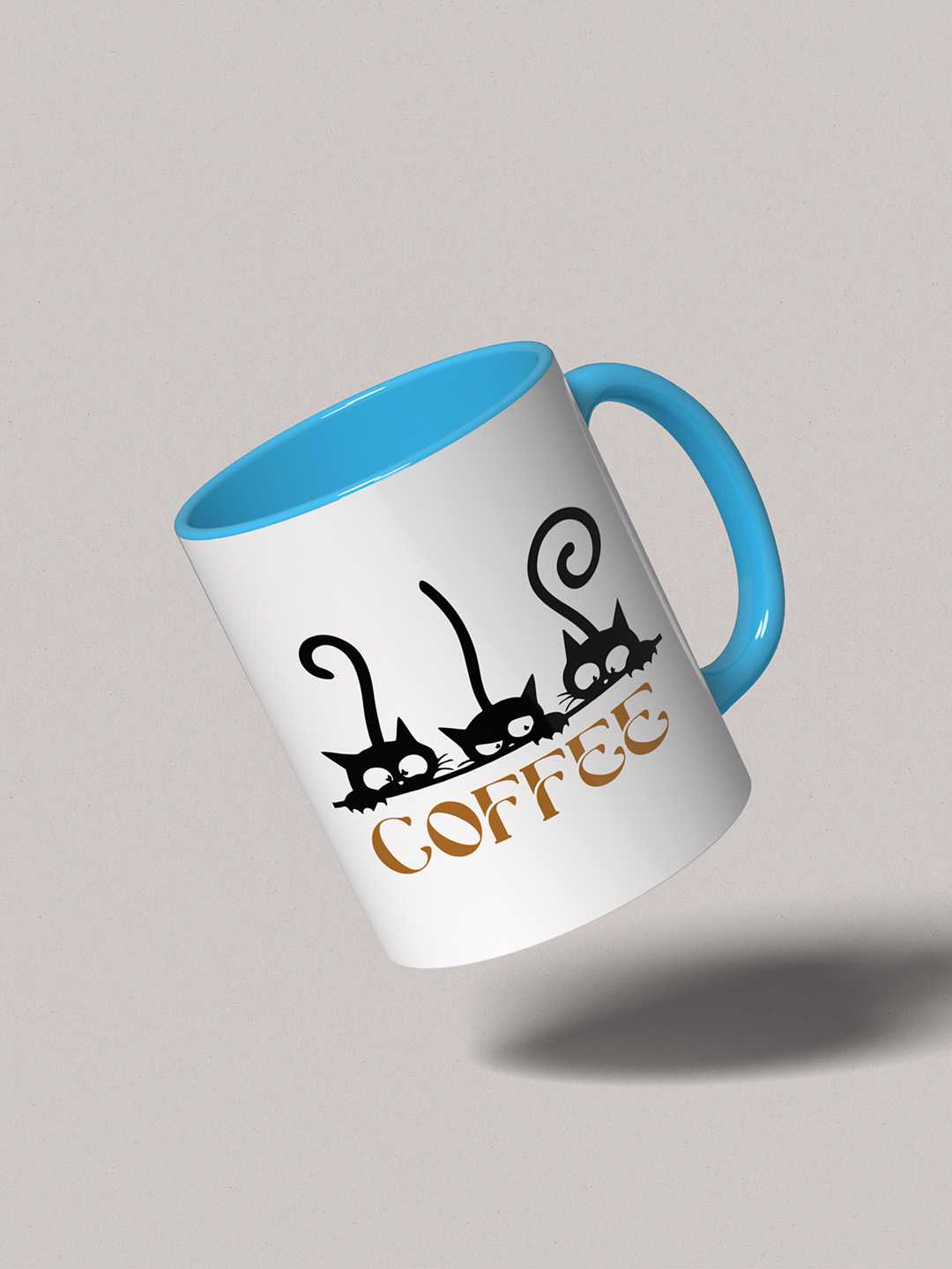 COFFEE CATS Graphic Printed Ceramic Mug