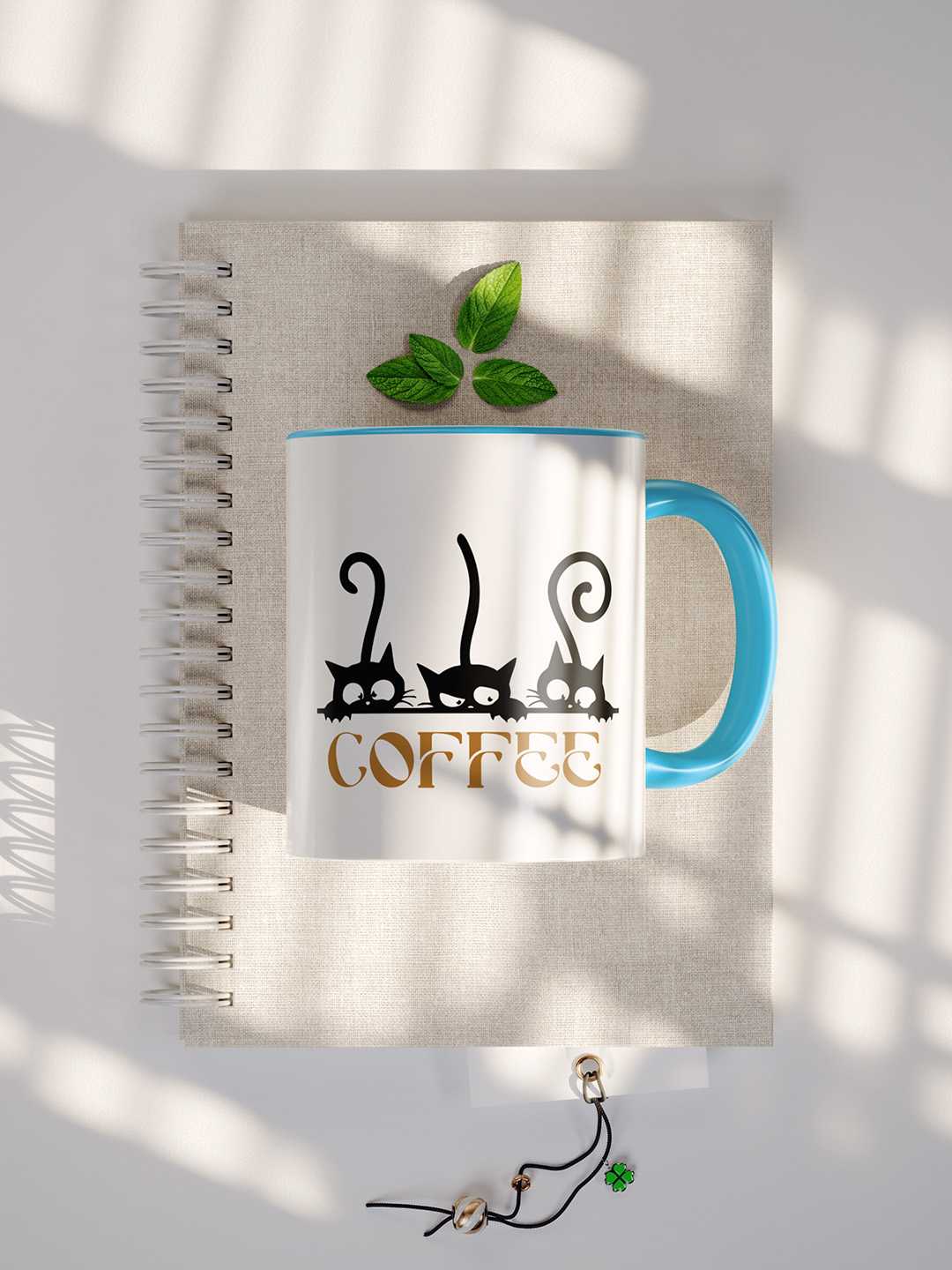 COFFEE CATS Graphic Printed Ceramic Mug