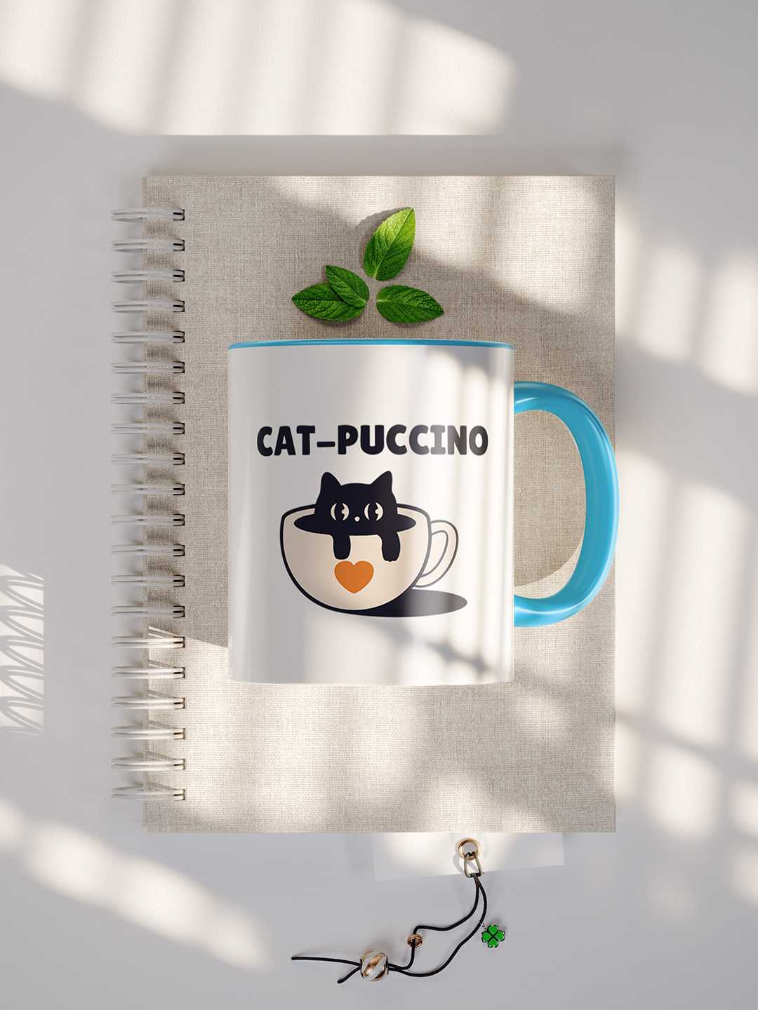 CAT-PUCCINO Graphic Printed Ceramic Mug