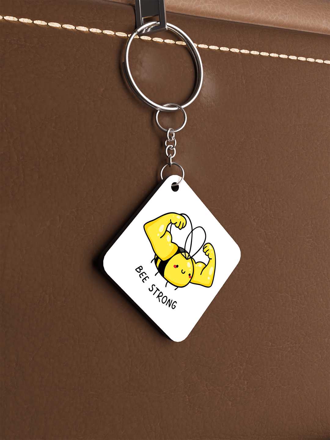 Bee Strong Graphic Keychain
