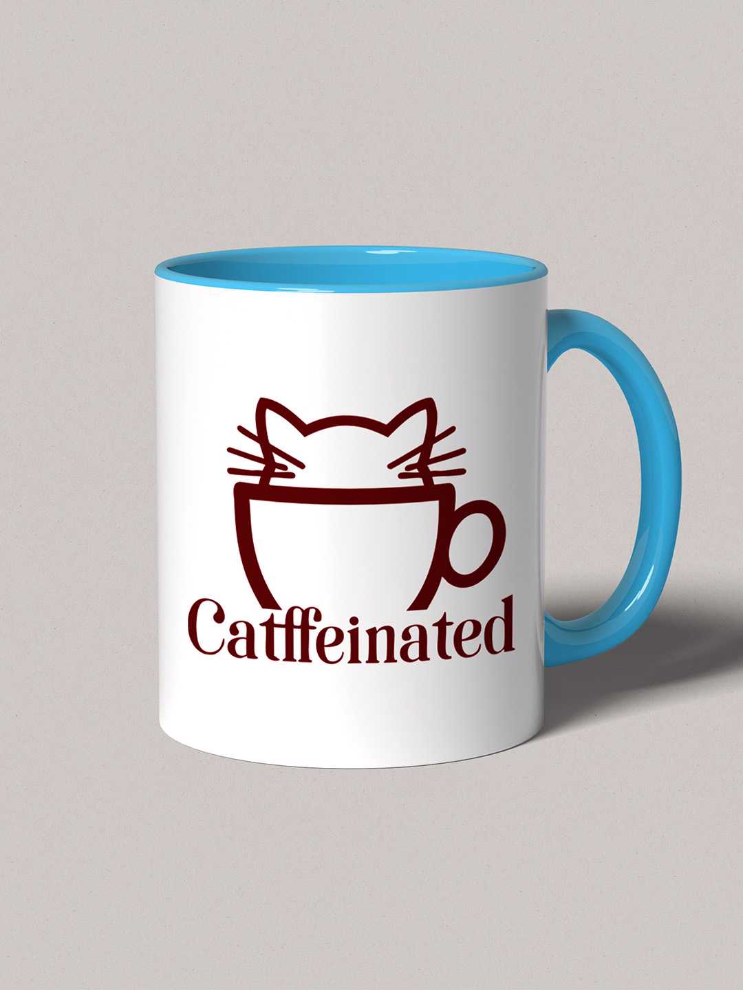 CATFFEINATED Graphic Printed Ceramic Mug
