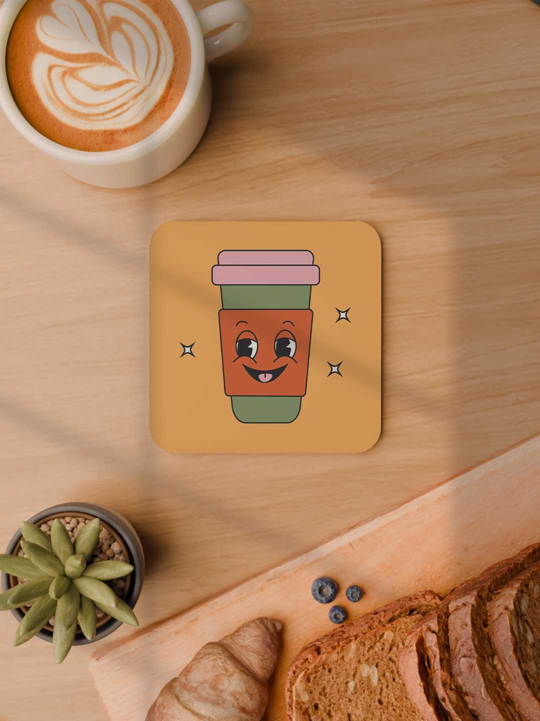 Love and Latte Graphic Coasters - Pack of 6