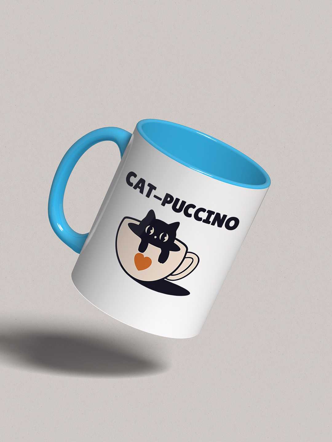 CAT-PUCCINO Graphic Printed Ceramic Mug