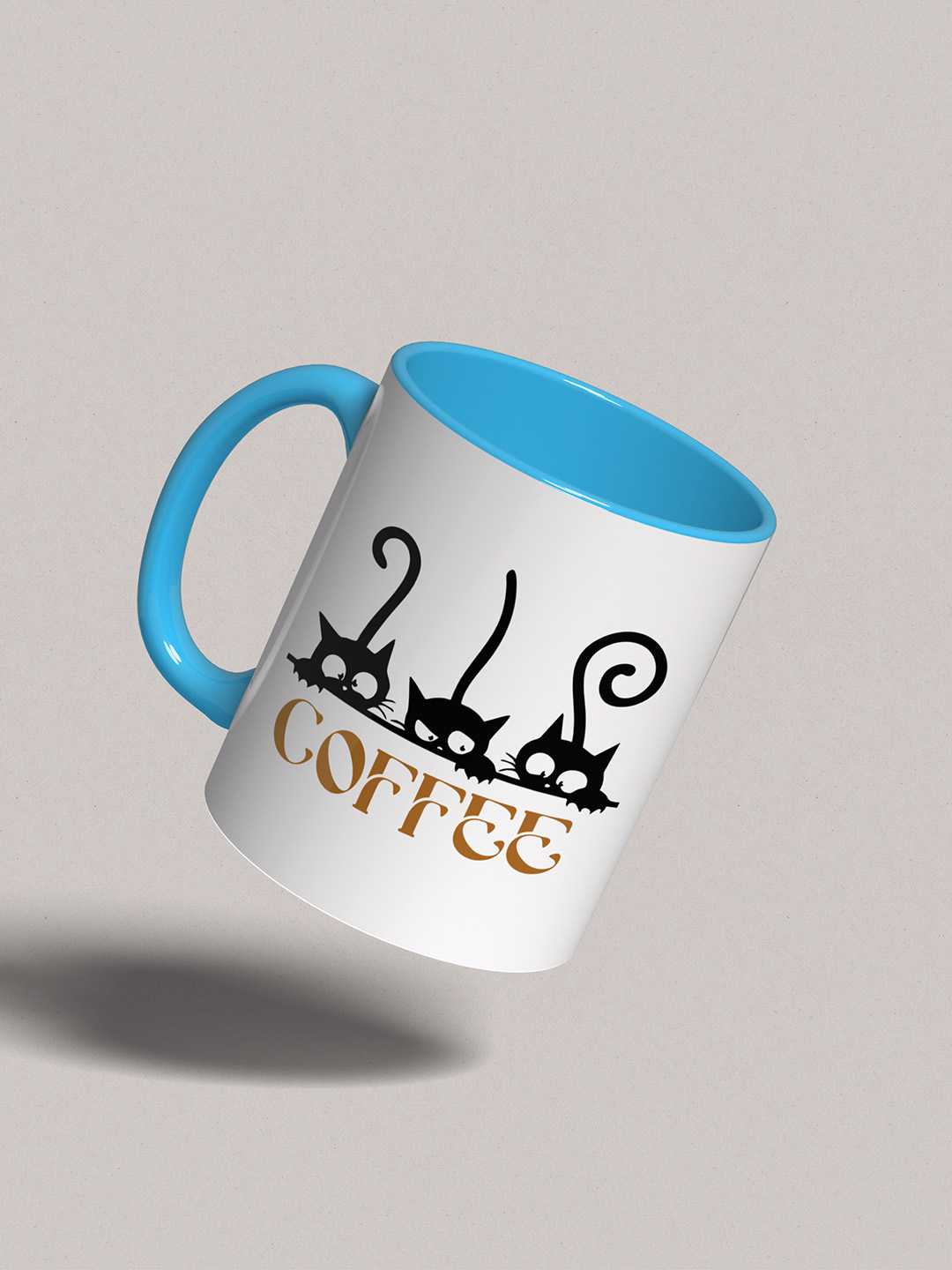 COFFEE CATS Graphic Printed Ceramic Mug