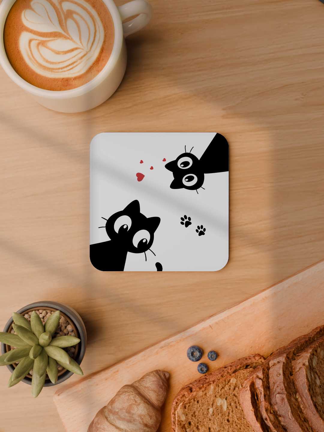 Cats Graphic Coasters - Pack of 6