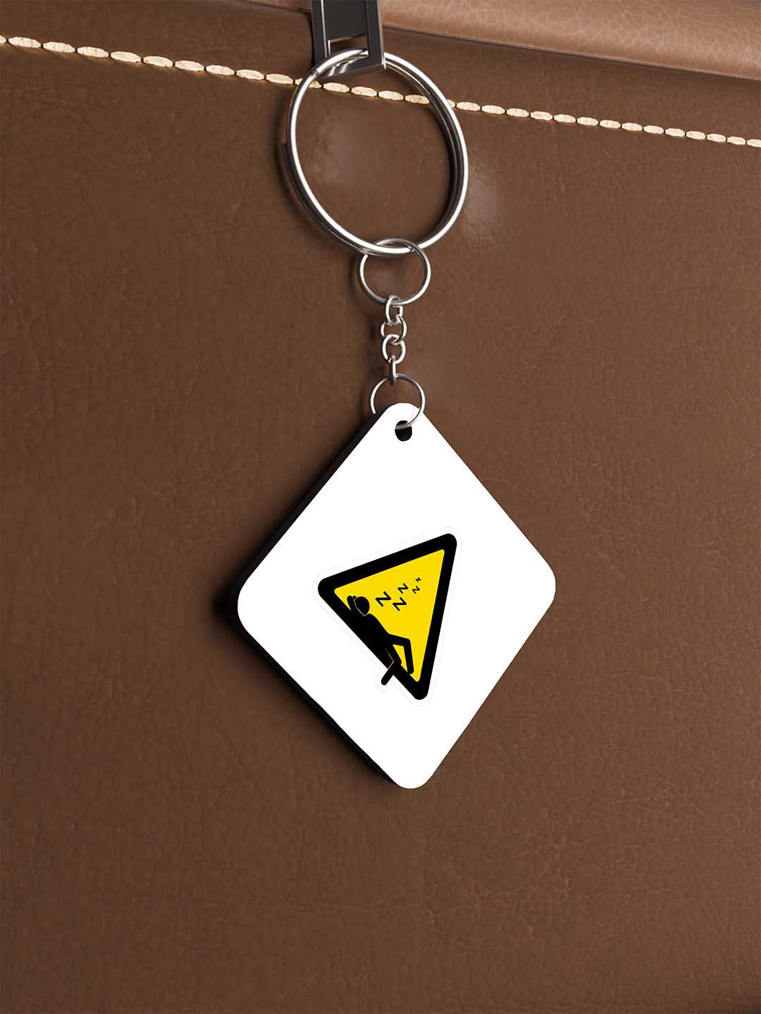 Caution: Nap Mode Graphic Keychain